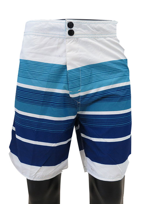 Traditional style striped short beach pants for men