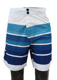 Traditional style striped short beach pants for men