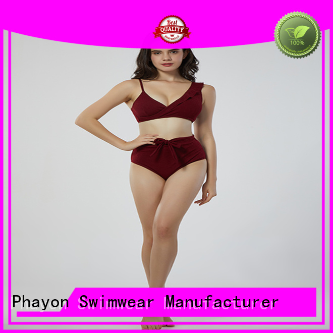 PHAYON triangle custom women clothing with back hollow for swimming pool