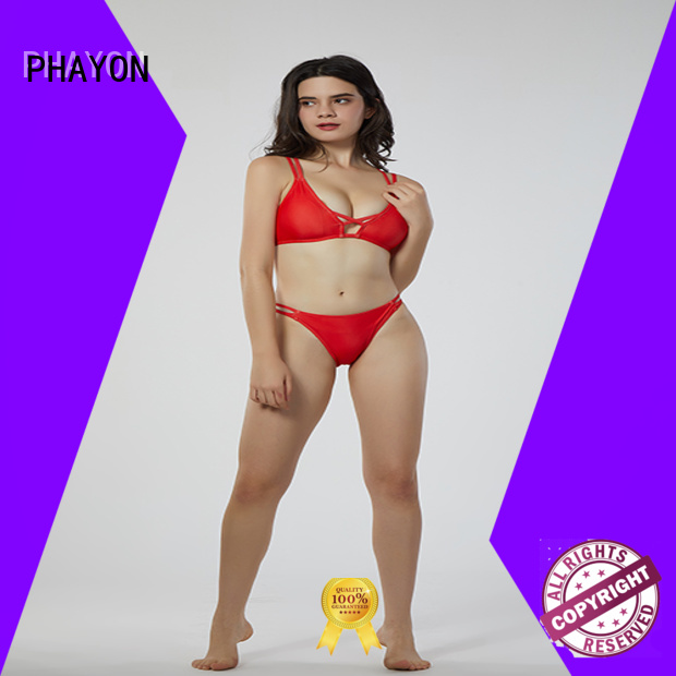 PHAYON striped custom bikini with back hollow for swimming pool