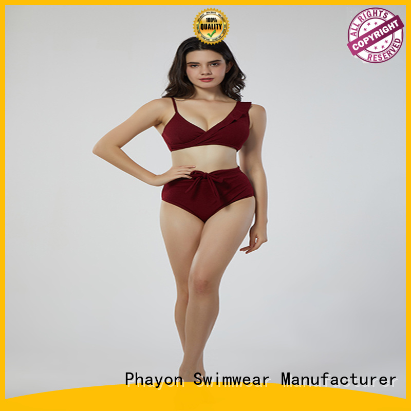 solid bikini wear supplier for swimming pool