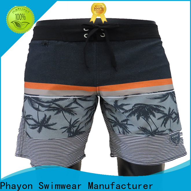 prints men clothing wholesale with waist elastic design for swimming pool