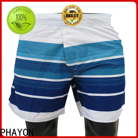 PHAYON letter mens boardshorts sale with waist elastic design for swimming pool