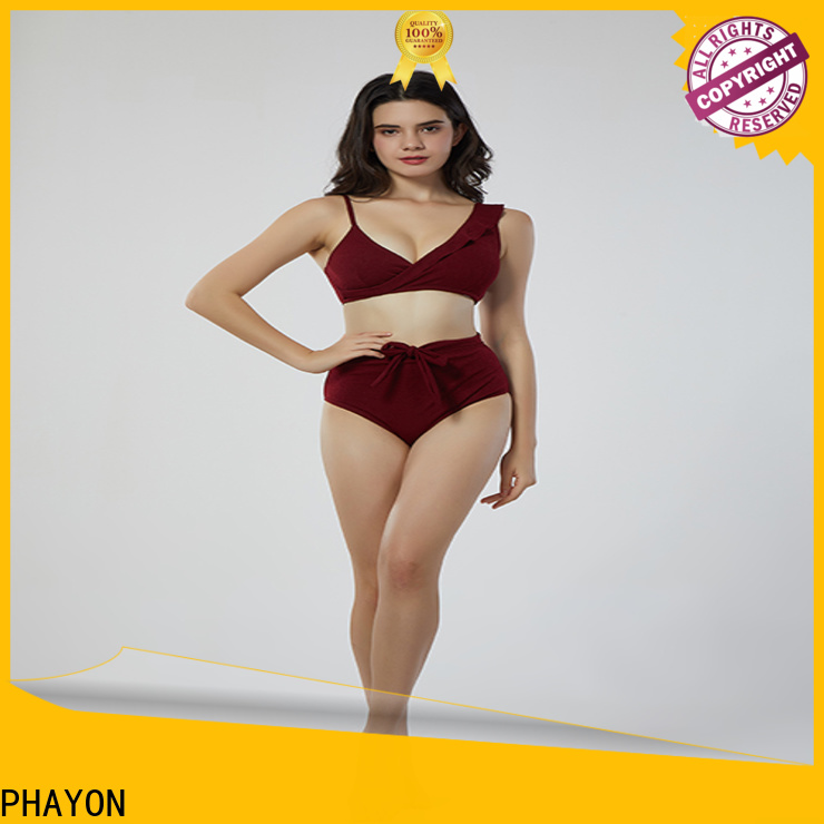 PHAYON solid surf bikinis bathing suits for swimming pool