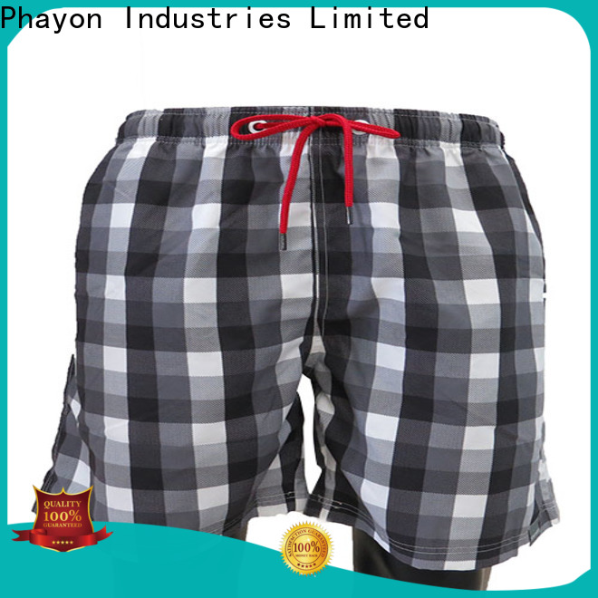 PHAYON white mens clothing sale board shorts for swimming pool