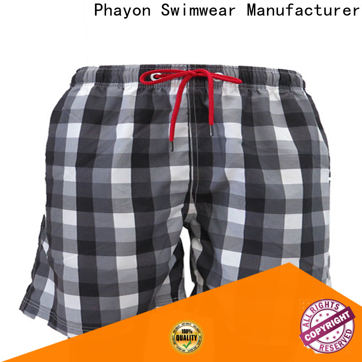 PHAYON quick dry mens boardshorts sale with waist elastic design for beach