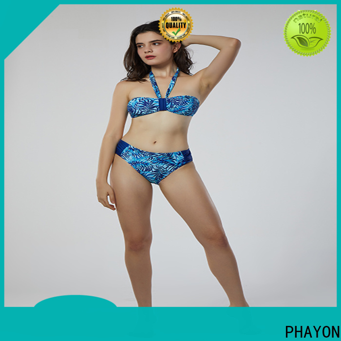 PHAYON high cut womens bikini sets with back hollow for beach