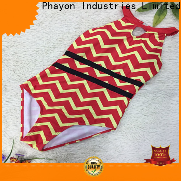 PHAYON letters print custom swimsuits factory for beach