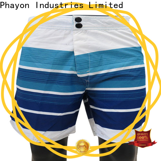 PHAYON black beach shorts for guys supplier for beach