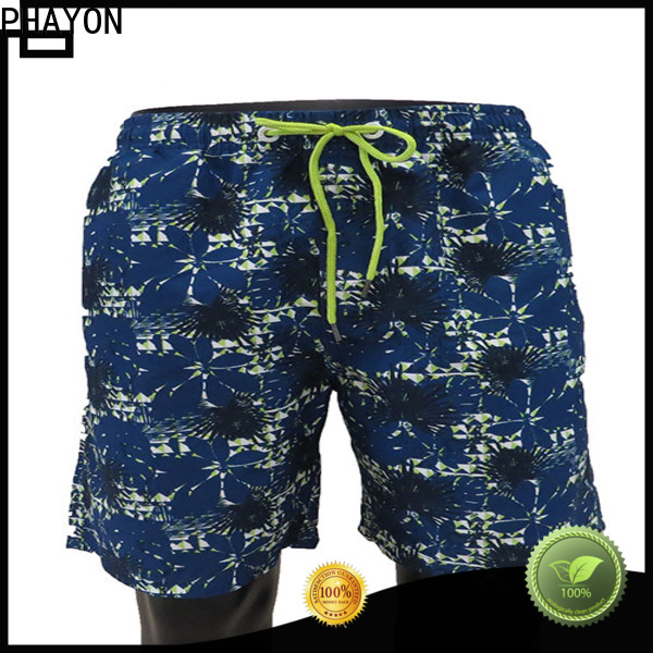 PHAYON sports mens board shorts with waist elastic design for swimming pool